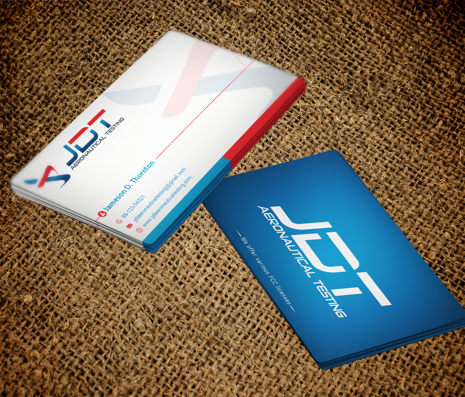 Business Card Design by EWS Webs for JDT Aeronautical Testing | Design #11992838