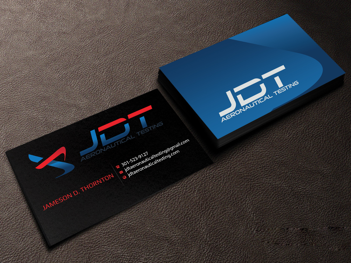 Business Card Design by Creations Box 2015 for JDT Aeronautical Testing | Design #11911388