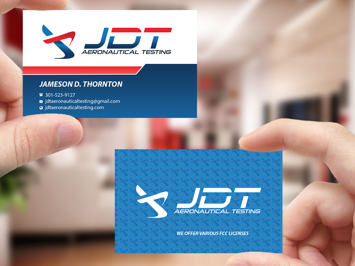 Visitenkarten-Design von Creations Box 2015 für JDT Aeronautical Testing | Design #11911392