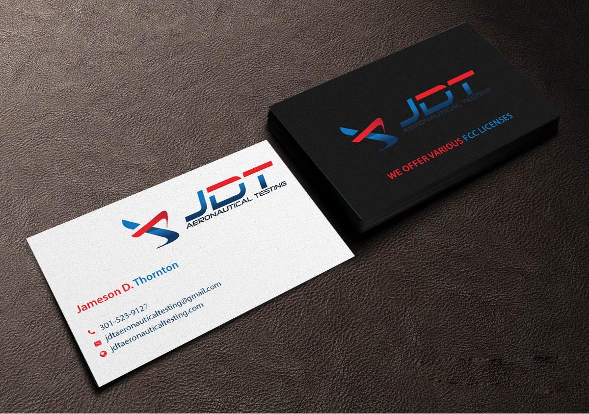 Business Card Design by Creations Box 2015 for JDT Aeronautical Testing | Design #11911401