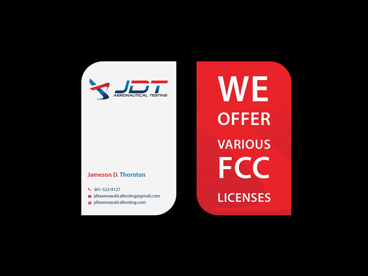 Business Card Design by Creations Box 2015 for JDT Aeronautical Testing | Design #11911403