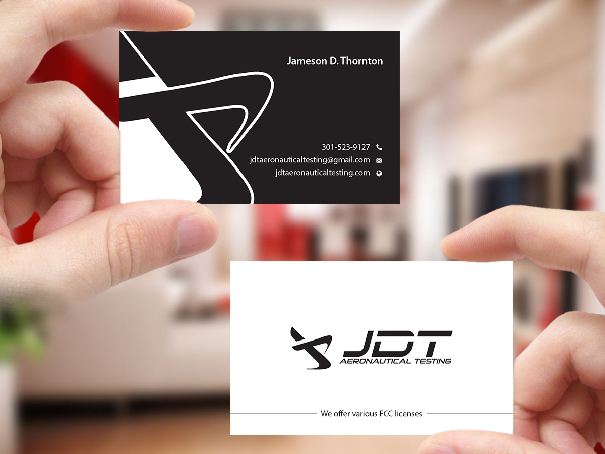 Business Card Design by Creations Box 2015 for JDT Aeronautical Testing | Design #11911410