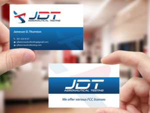 Visitenkarten-Design von Creations Box 2015 für JDT Aeronautical Testing | Design: #11911412