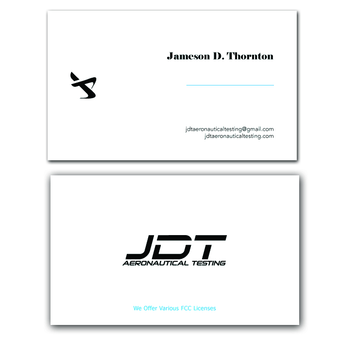 Diseño de Tarjeta de Presentación por Amy_Em para JDT Aeronautical Testing | Diseño #11920959