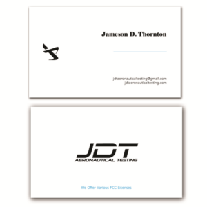 Diseño de Tarjeta de Presentación por Amy_Em para JDT Aeronautical Testing | Diseño #11920959