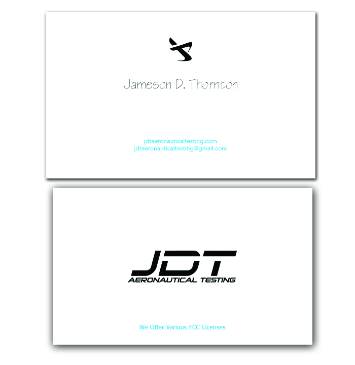 Visitenkarten-Design von Amy_Em für JDT Aeronautical Testing | Design #11920980