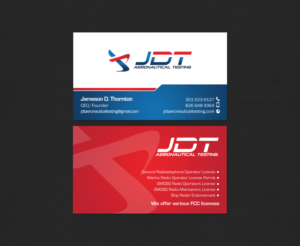 Business Card Design by chandrayaan.creative for JDT Aeronautical Testing | Design: #11906383