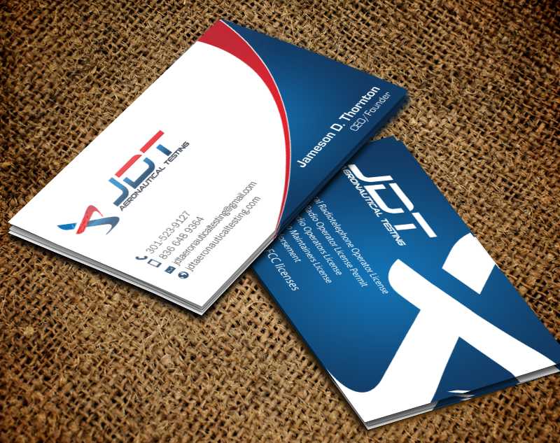 Business Card Design by chandrayaan.creative for JDT Aeronautical Testing | Design #11912891