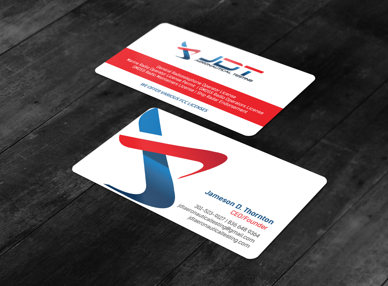Business Card Design by chandrayaan.creative for JDT Aeronautical Testing | Design #11917430