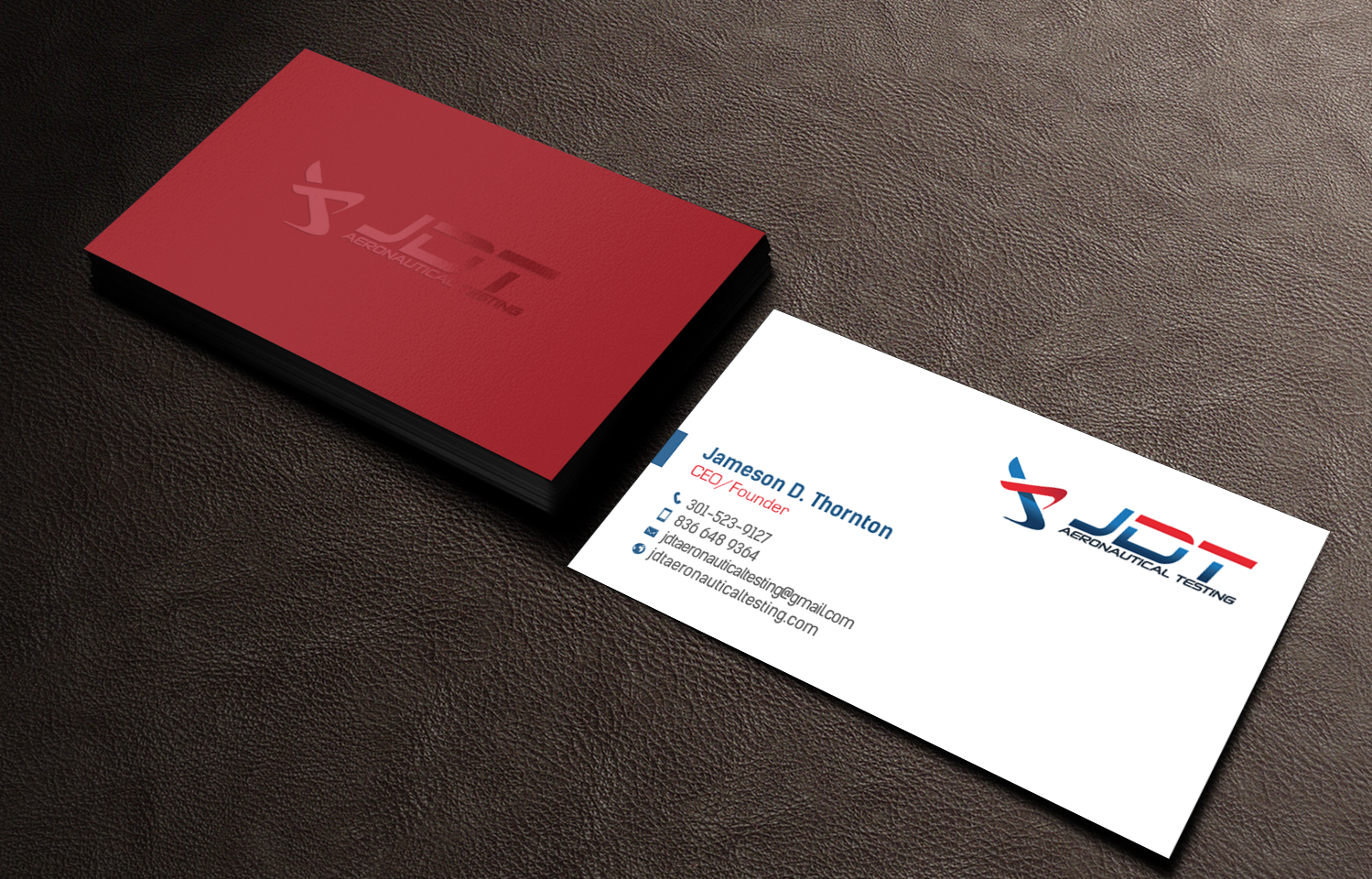 Business Card Design by chandrayaan.creative for JDT Aeronautical Testing | Design #11917434