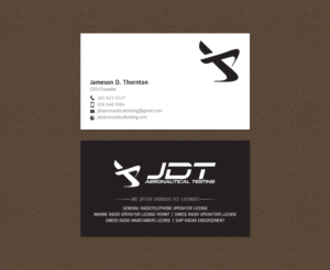 Visitenkarten-Design von chandrayaan.creative für JDT Aeronautical Testing | Design: #11918435