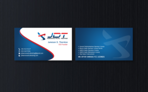 Business Card Design by chandrayaan.creative for JDT Aeronautical Testing | Design: #11918443
