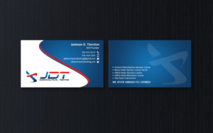 Visitenkarten-Design von chandrayaan.creative für JDT Aeronautical Testing | Design: #11918444