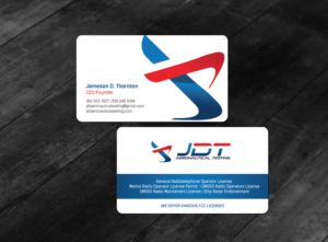 Diseño de Tarjeta de Presentación por chandrayaan.creative para JDT Aeronautical Testing | Diseño #11939000