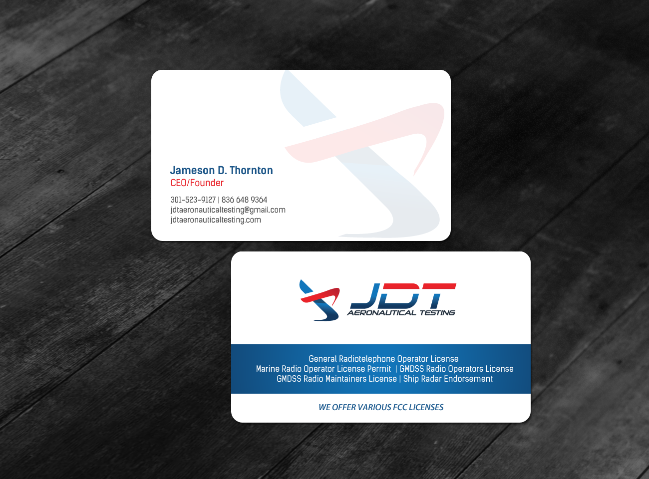 Business Card Design by chandrayaan.creative for JDT Aeronautical Testing | Design #11939001