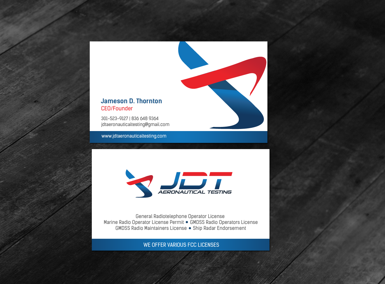 Business Card Design by chandrayaan.creative for JDT Aeronautical Testing | Design #11939040