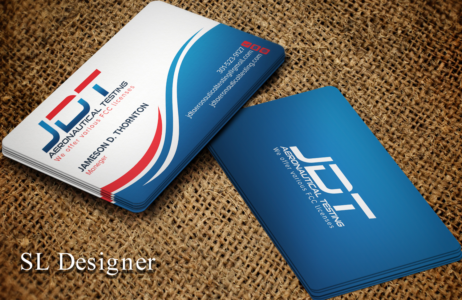 Business Card Design by SL Designer for JDT Aeronautical Testing | Design #11904517