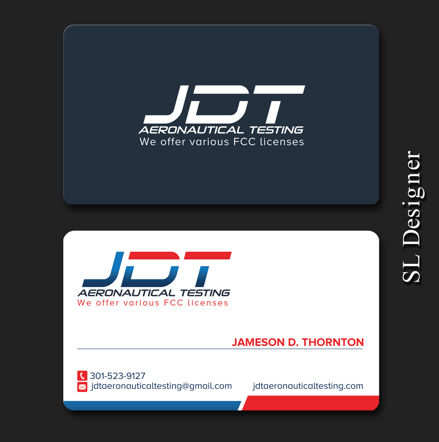 Business Card Design by SL Designer for JDT Aeronautical Testing | Design #11904518