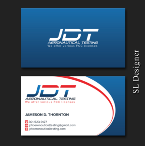 Business Card Design by SL Designer for JDT Aeronautical Testing | Design: #11904520