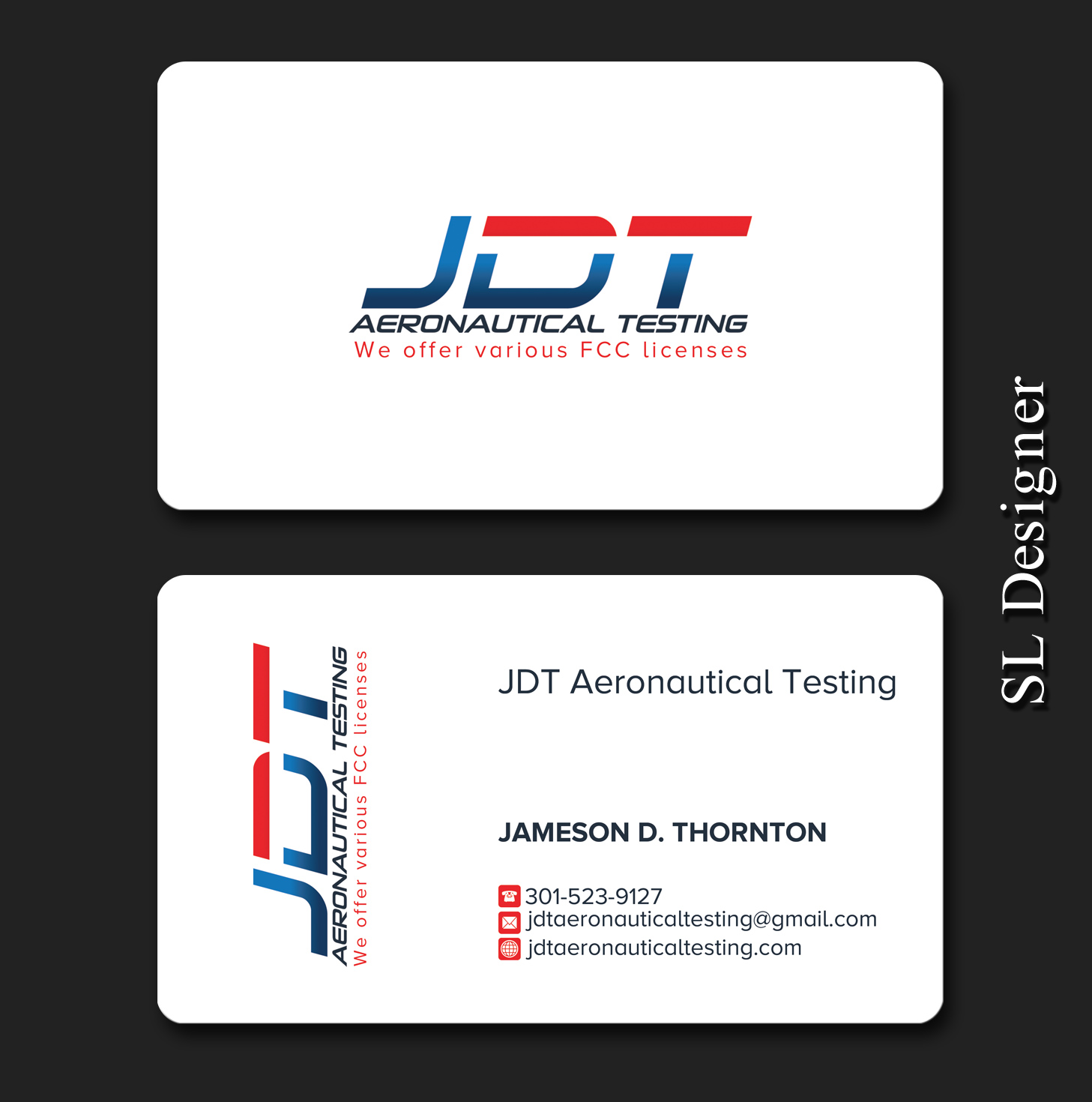 Business Card Design by SL Designer for JDT Aeronautical Testing | Design #11904521