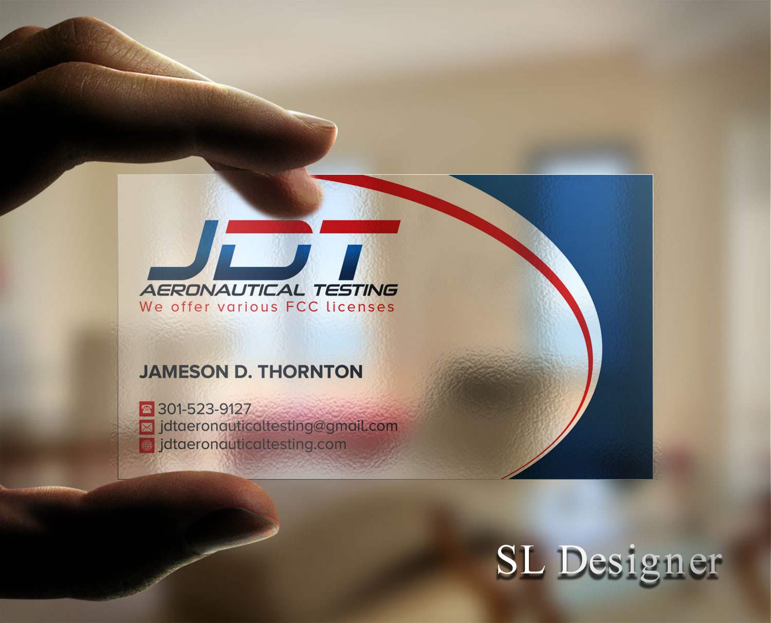 Diseño de Tarjeta de Presentación por SL Designer para JDT Aeronautical Testing | Diseño #11904528