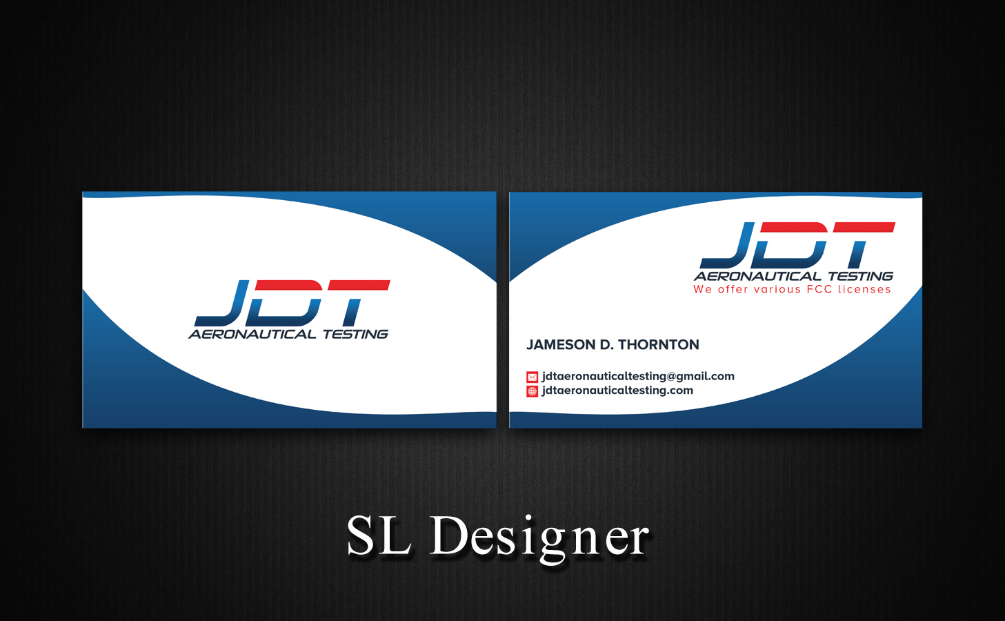 Visitenkarten-Design von SL Designer für JDT Aeronautical Testing | Design #11958662
