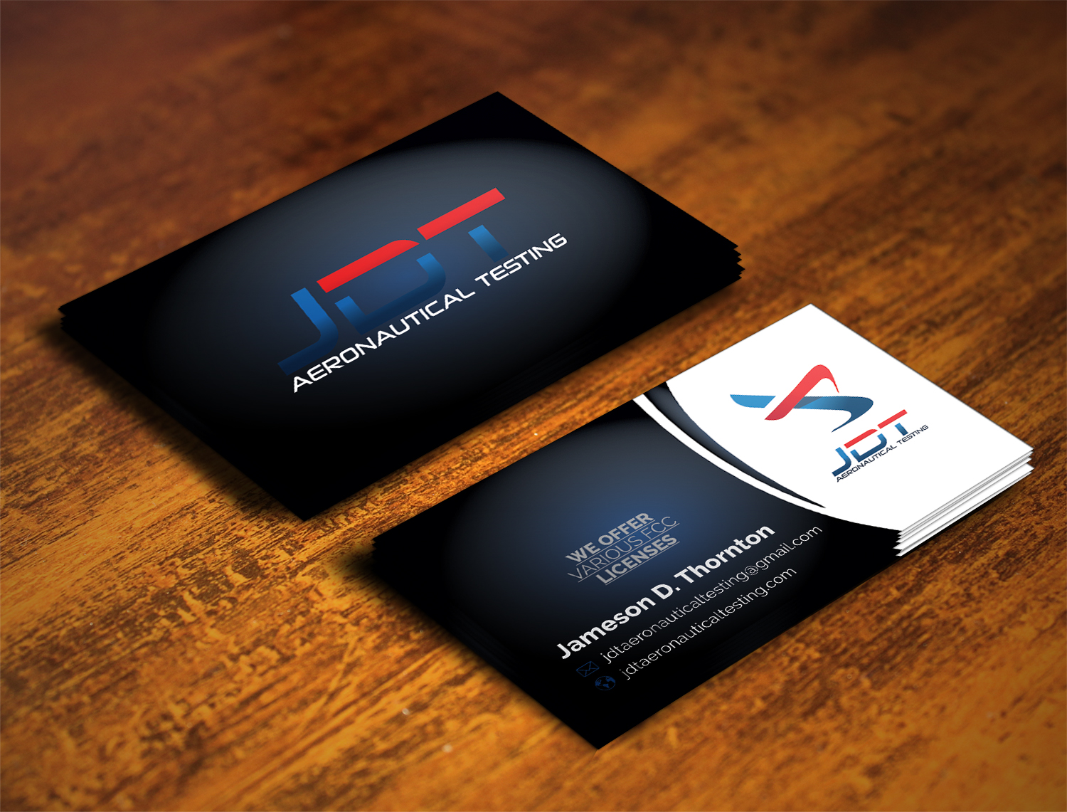 Business Card Design by alhemique1 for JDT Aeronautical Testing | Design #11904114