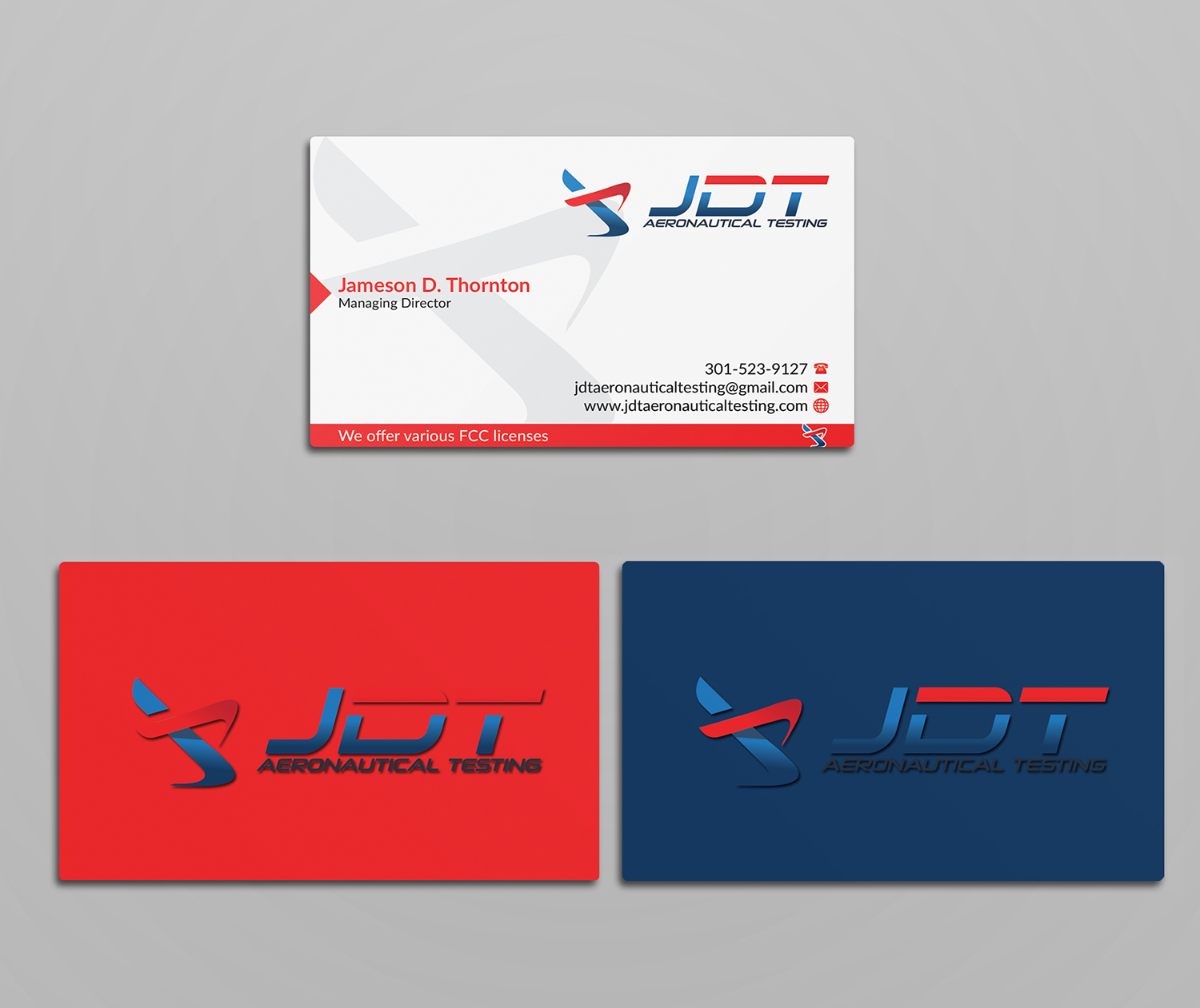 Business Card Design by HMK for JDT Aeronautical Testing | Design #11911585