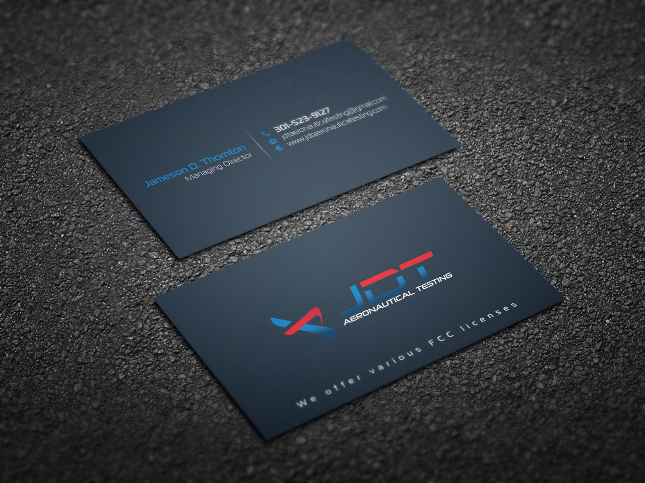 Business Card Design by yellowpixell for JDT Aeronautical Testing | Design #11972673