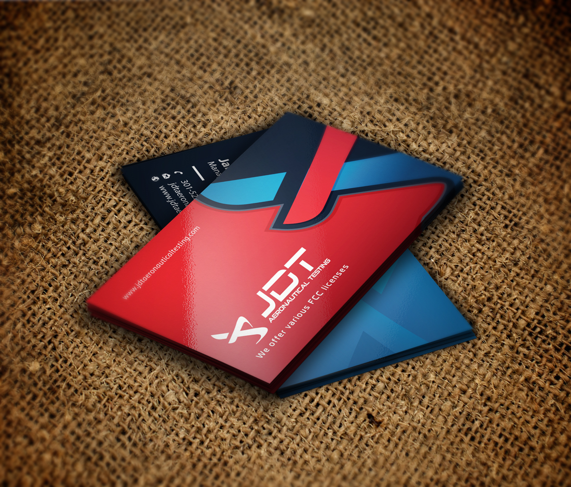 Visitenkarten-Design von yellowpixell für JDT Aeronautical Testing | Design #11972694