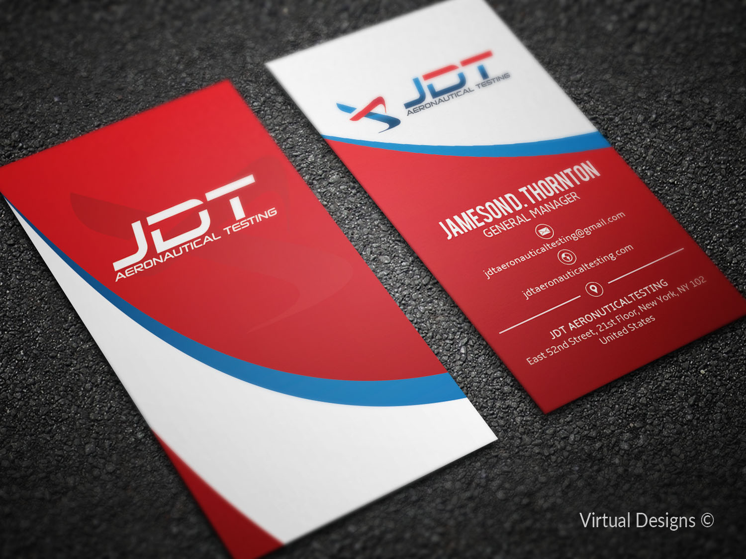 Visitenkarten-Design von SyncFuse™ Solutions für JDT Aeronautical Testing | Design #11909192