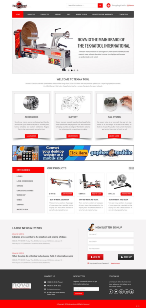 Wordpress Design by pb for Teknatool USA Inc  | Design: #11952828