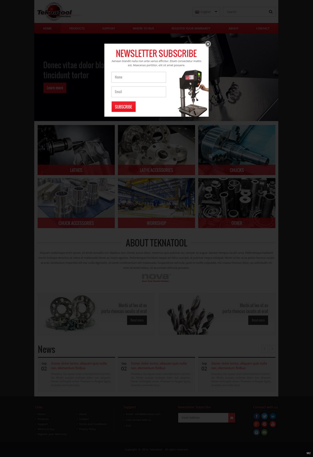 Wordpress Design by pb for Teknatool USA Inc  | Design #11952836