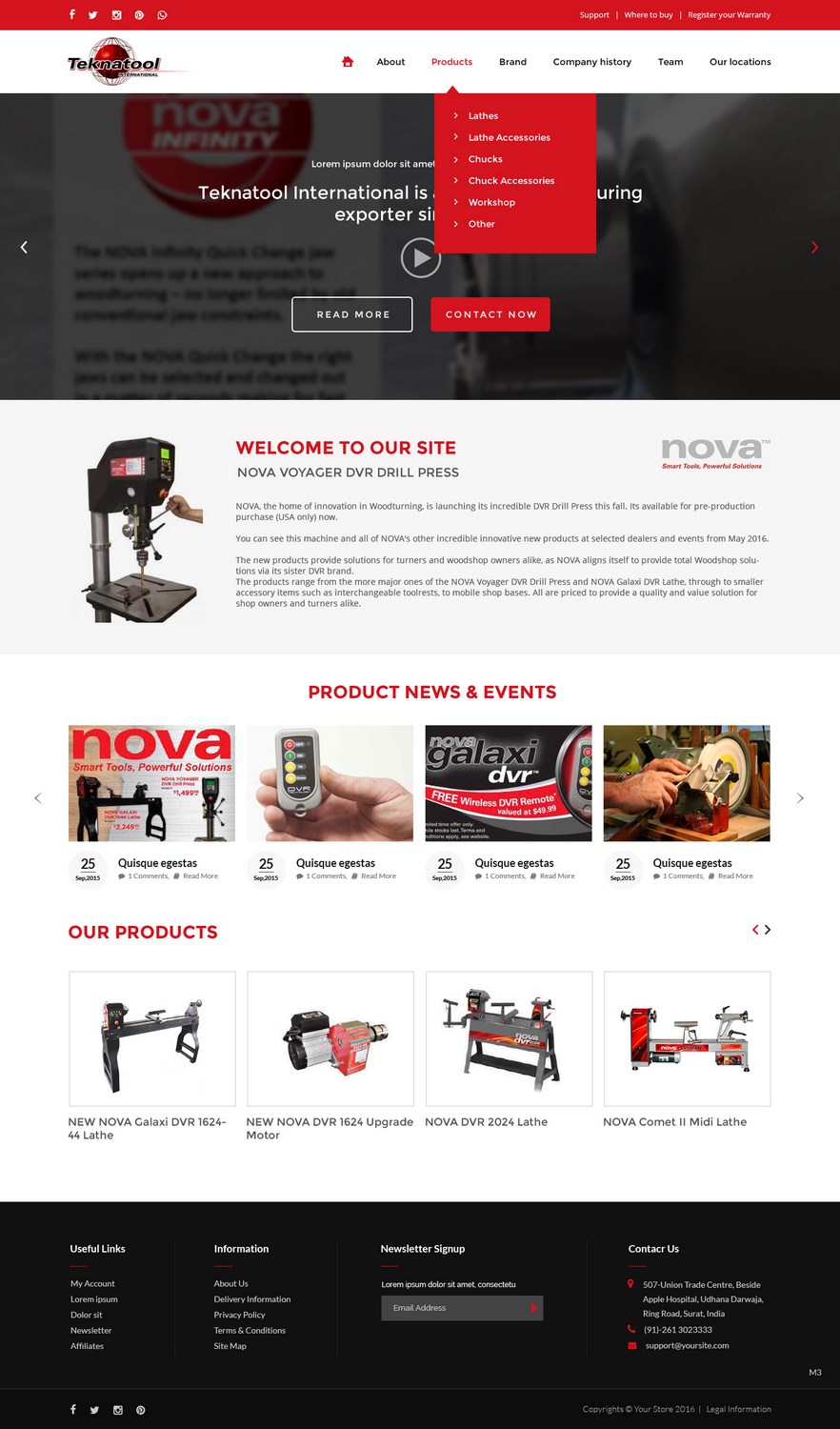 Wordpress Design by pb for Teknatool USA Inc  | Design #11952842