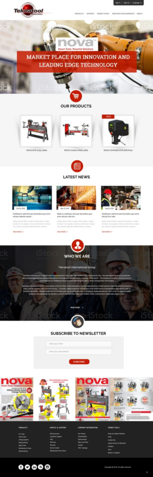 Wordpress Design by pb for Teknatool USA Inc  | Design: #11952843
