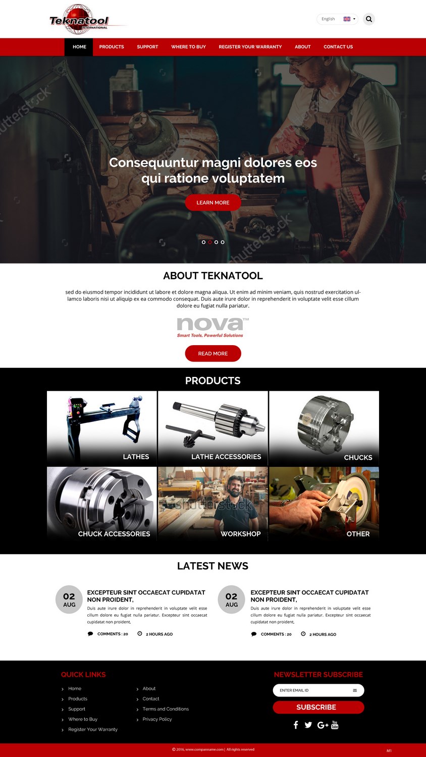 Wordpress Design by pb for Teknatool USA Inc  | Design #11952851