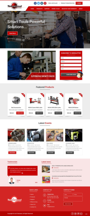 Wordpress Design by pb for Teknatool USA Inc  | Design: #11952855