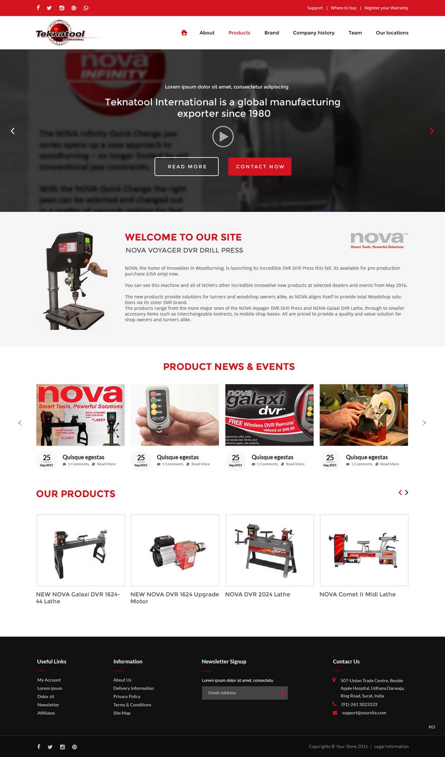 Wordpress Design by pb for Teknatool USA Inc  | Design #11952857