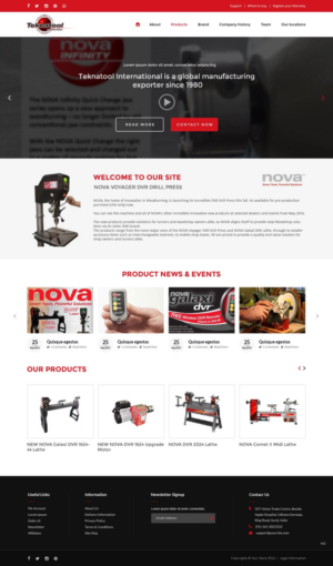 Wordpress Design by pb for Teknatool USA Inc  | Design: #11952857
