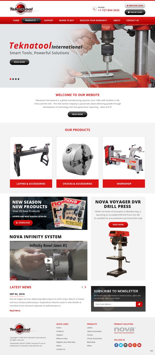 Wordpress Design by pb for Teknatool USA Inc  | Design #11954395