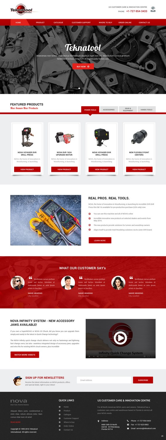 Wordpress Design by pb for Teknatool USA Inc  | Design #11963693
