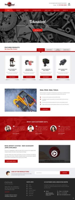 Wordpress Design by pb for Teknatool USA Inc  | Design: #11963693