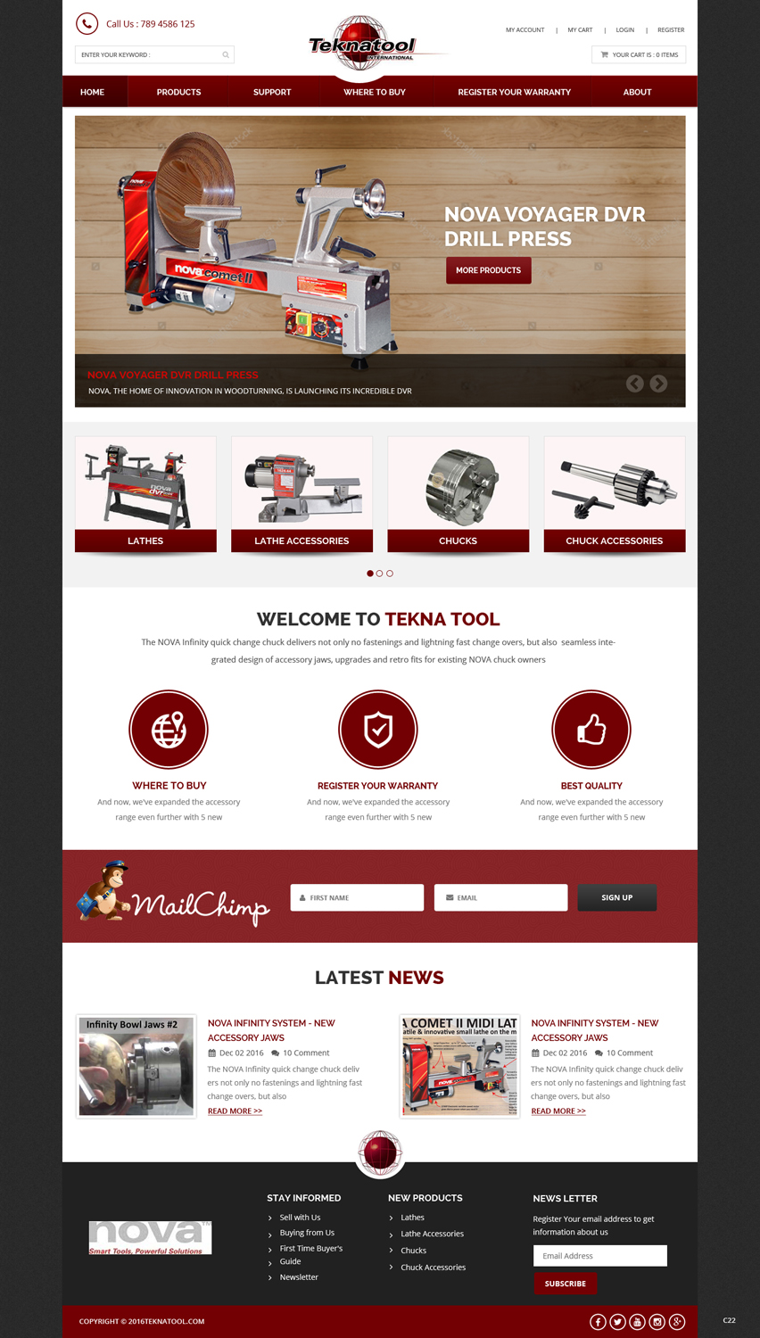 WordPress-Design von pb für Teknatool USA Inc  | Design #11963700