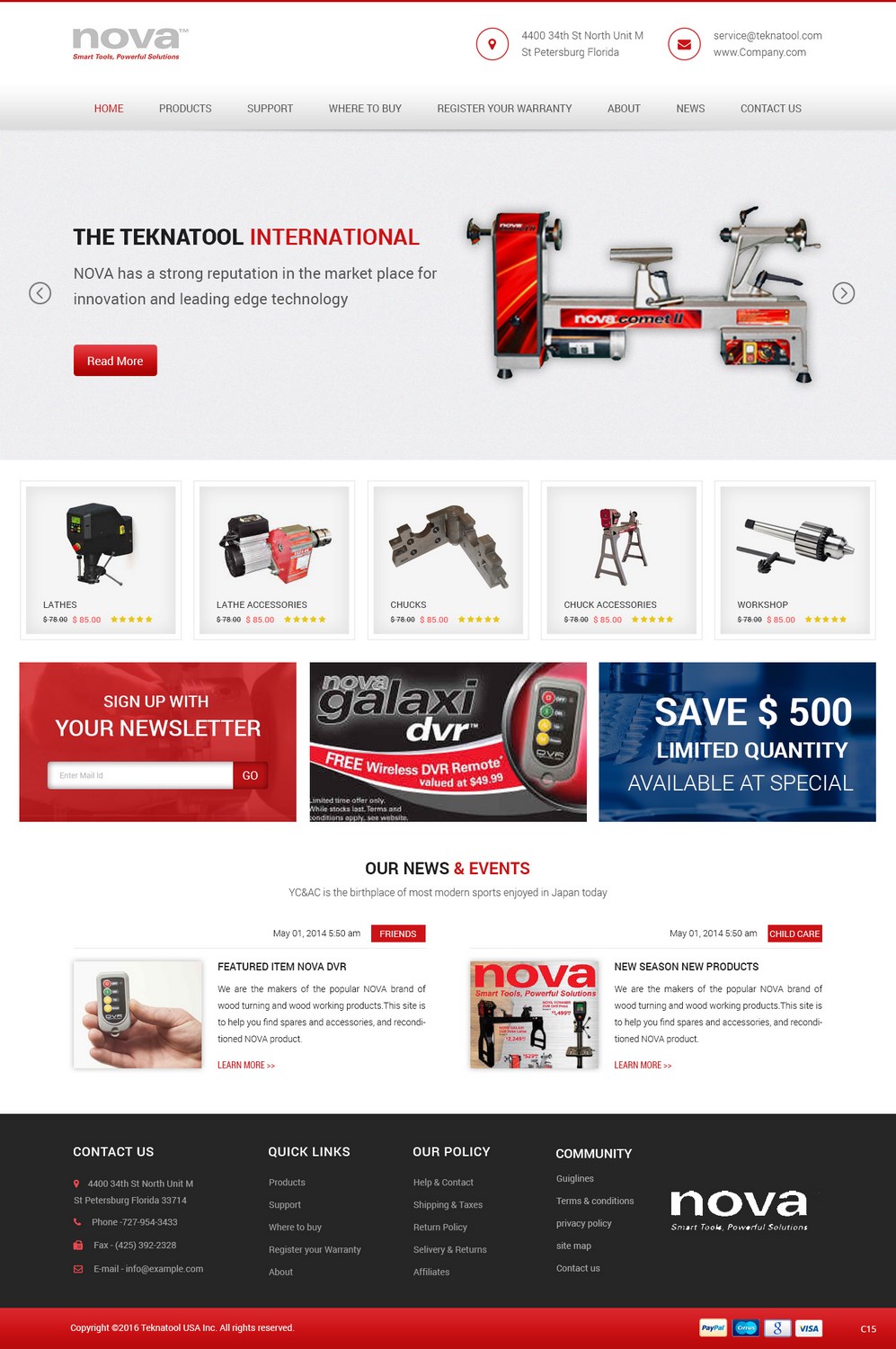 Wordpress Design by pb for Teknatool USA Inc  | Design #12063330
