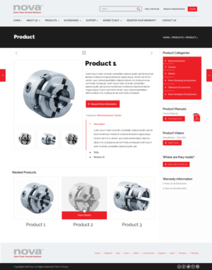 Wordpress Design by Vortex Global for Teknatool USA Inc  | Design: #12062328