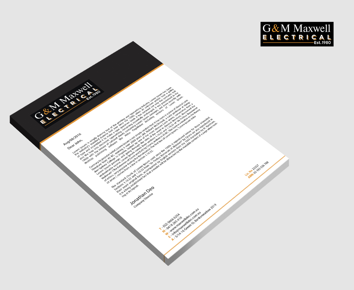 Letterhead Design by Sarmishtha Chattopadhyay_loginchange for this project | Design #11908752