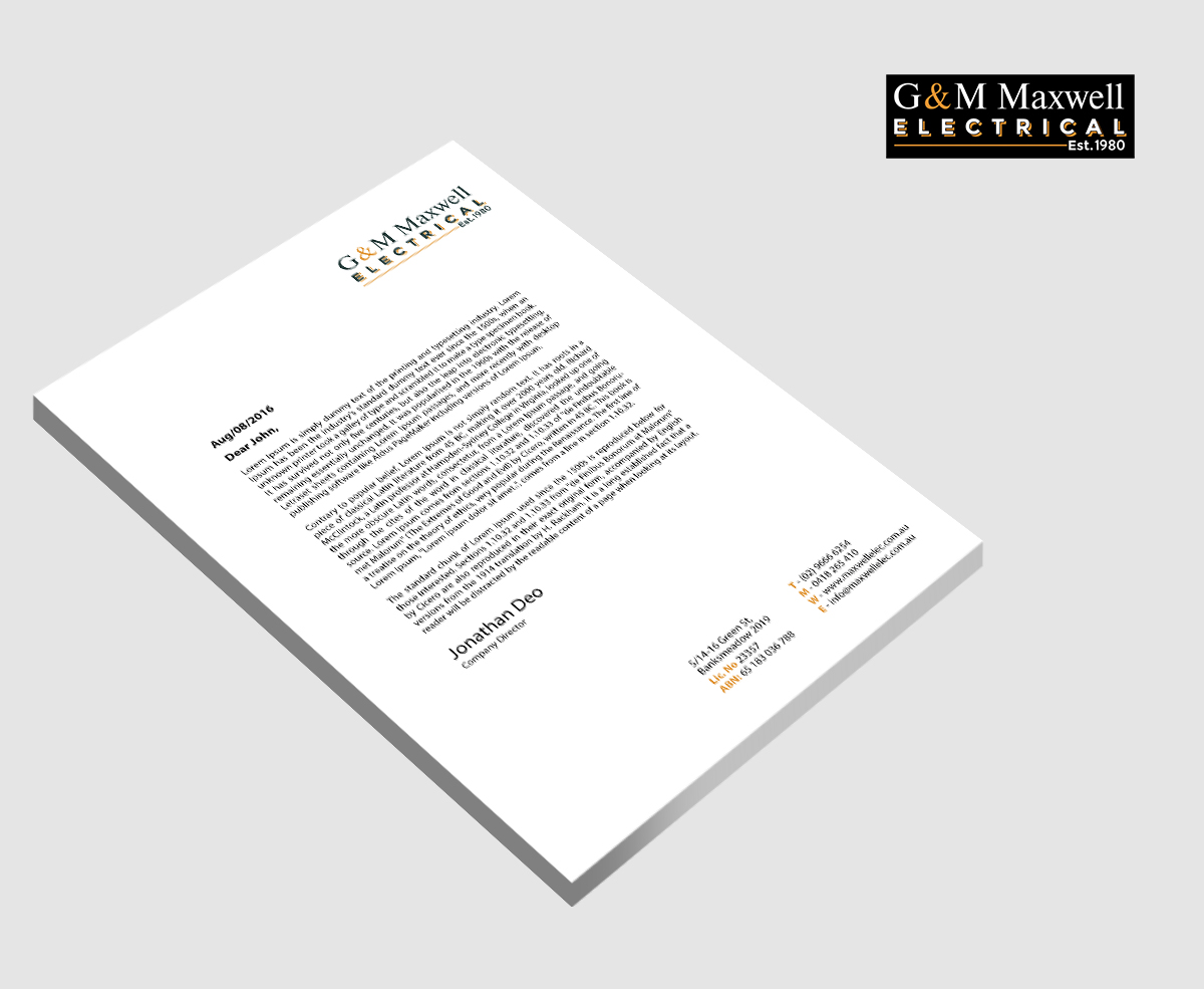 Letterhead Design by Sarmishtha Chattopadhyay_loginchange for this project | Design #11909855