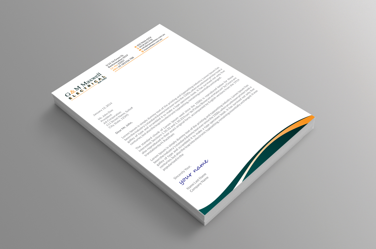 Letterhead Design by alpesh9520 for this project | Design #11908991