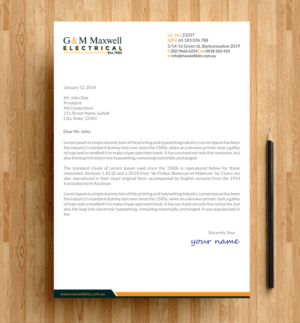 Letterhead Design by alpesh9520 for this project | Design: #11908995