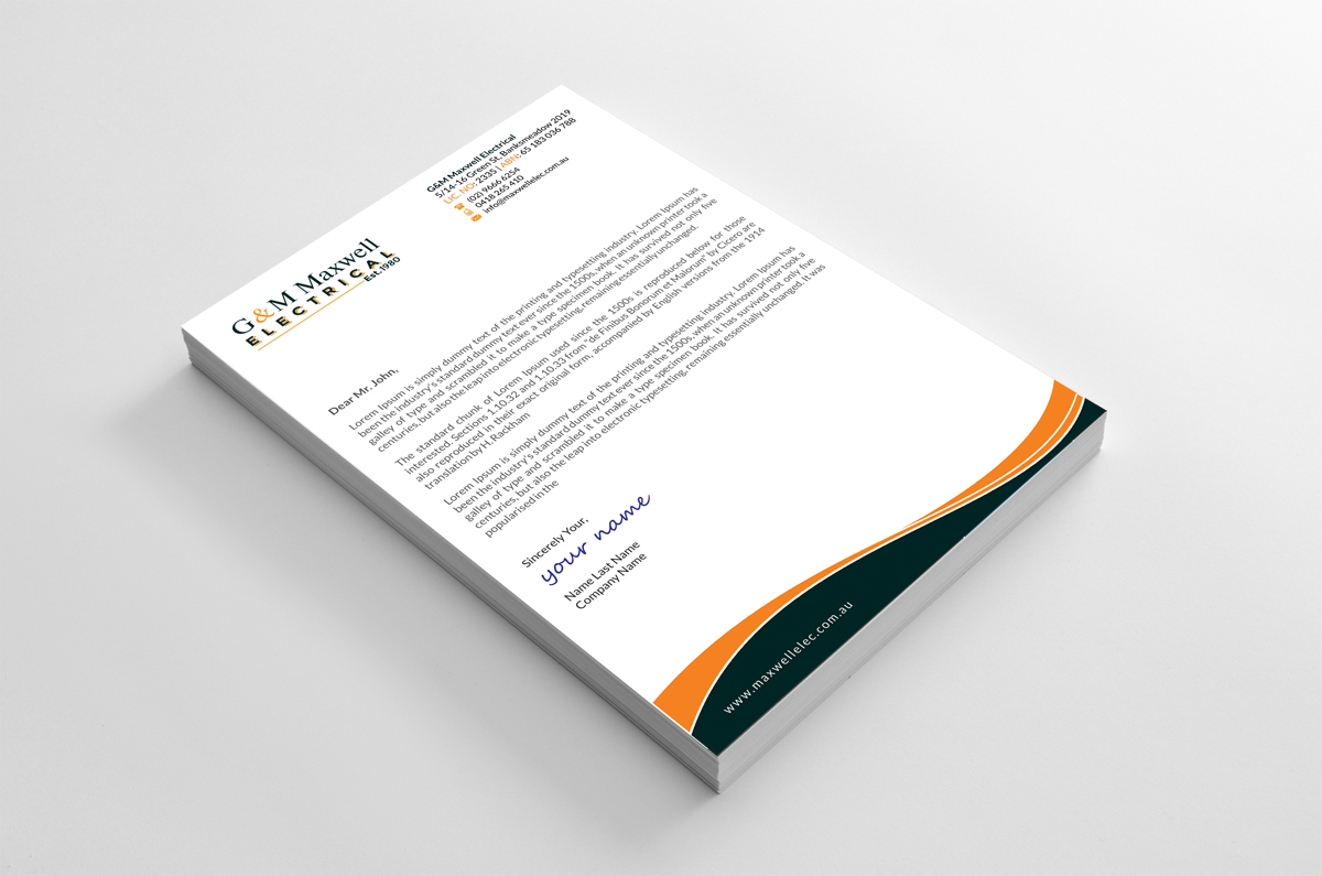 Letterhead Design by alpesh9520 for this project | Design #11921535